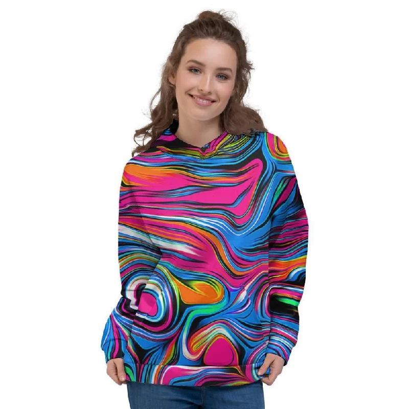 Amazing Deals Abstract Trippy Paint Women's Hoodie