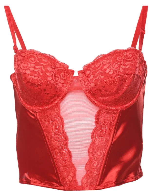 Special Discount urban street jacketLace Red Bustier - S