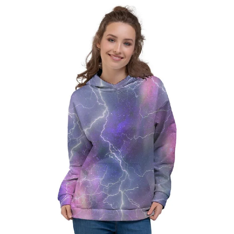 Bargain Blast Lightning Aurora Galaxy Space Women's Hoodie
