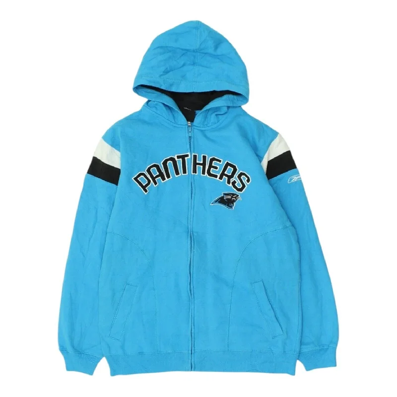 One-DAY Sale Carolina Panthers Kids Blue Full Zip Reebok Hoodie | NFL Sports Boys Girls Hoody