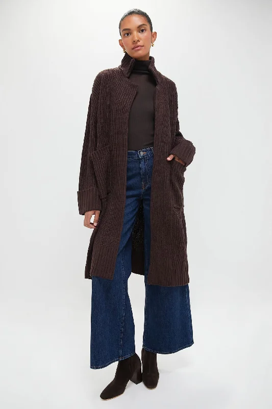Take Advantage trendy casual jacketBrown Collar Coatigan