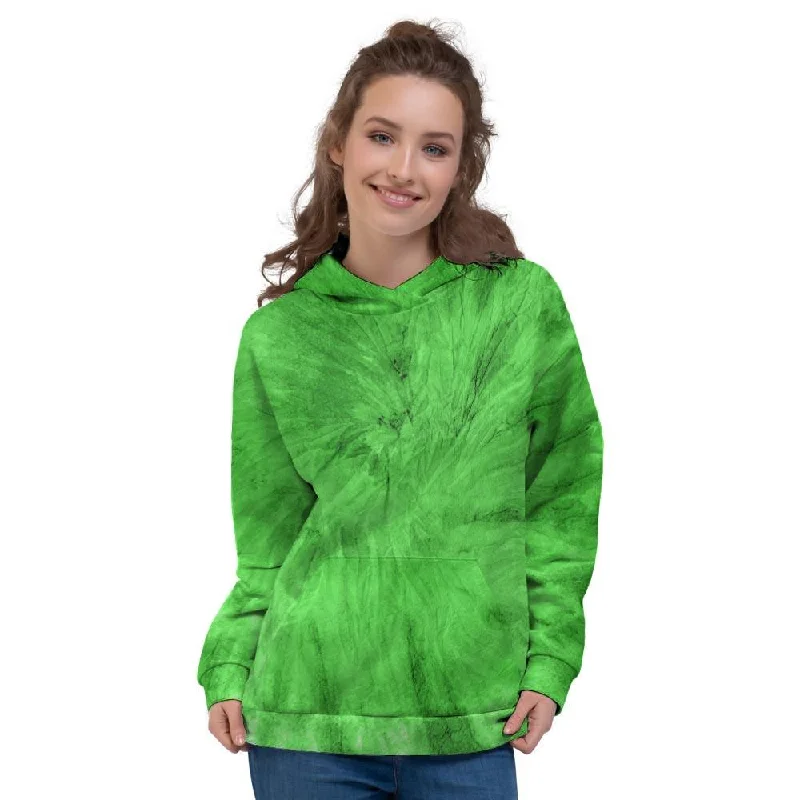 Closeout Sale Green Tie Dye Women's Hoodie