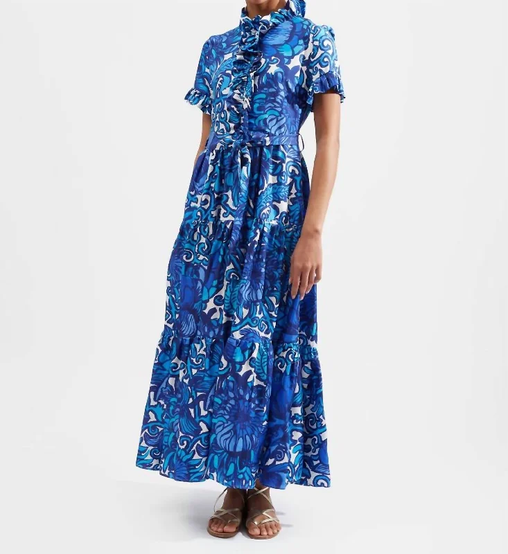 Midnight Madness elegant dressLong And Sassy Dress In Anemone