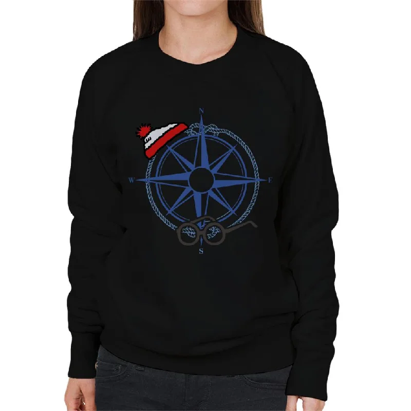 Time-Limited Offer cool workout sweatshirtWhere's Wally Compass Hat Glasses Women's Sweatshirt