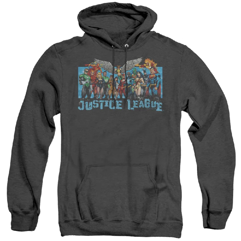 Unmissable Offer sleek hoodieJustice League League Lineup - Heather Pullover Hoodie