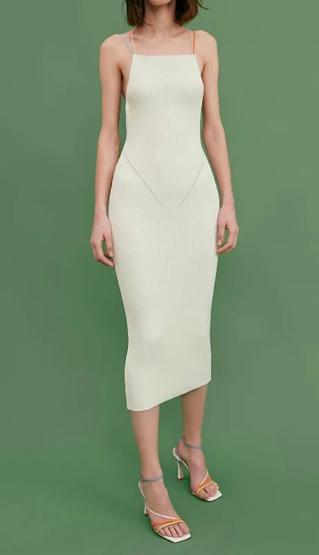 Now or Never elegant maxi dressRivoli Open Back Midi Dress In White