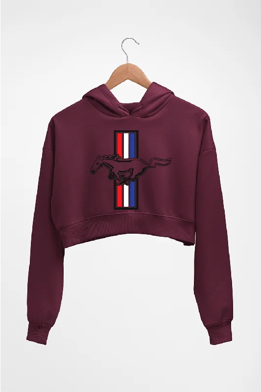 Price Rollback stylish pullover hoodieFord Mustang Crop HOODIE FOR WOMEN