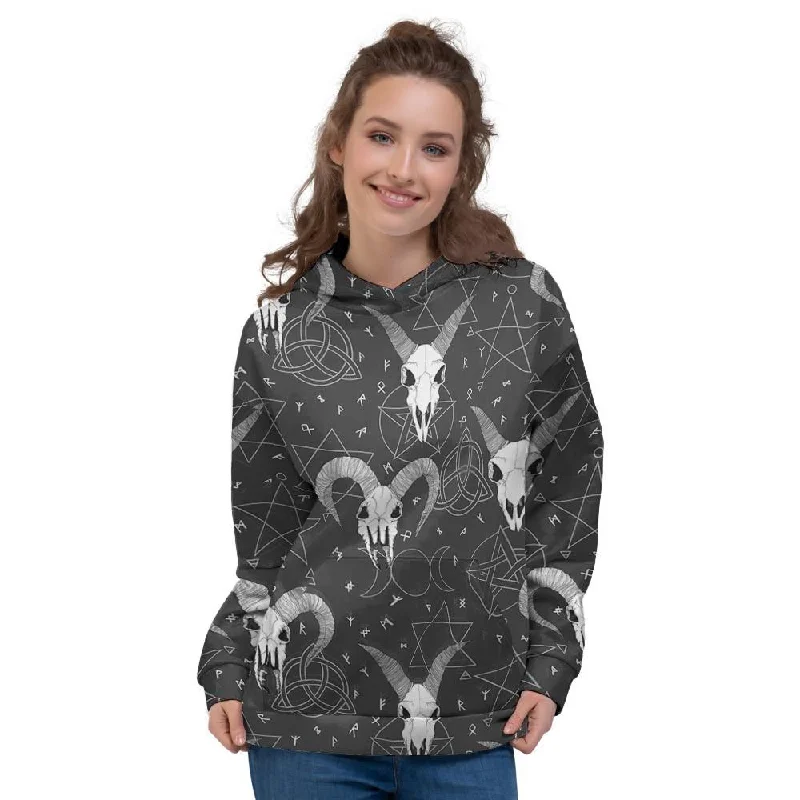 Factory Direct Sale Capricorn Astrology Gothic Witch Women's Hoodie