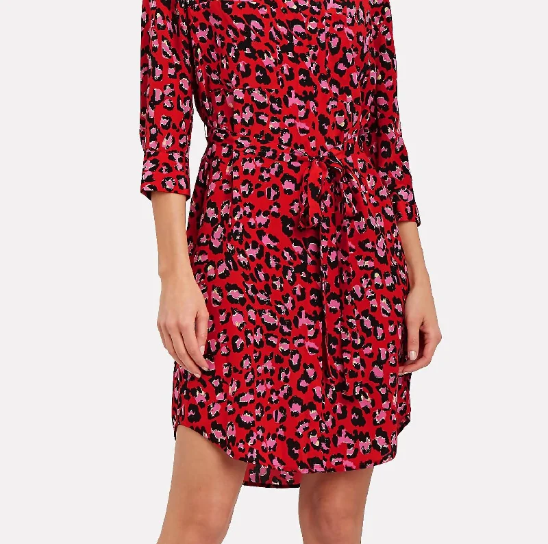 The Best Prices wrap-around dressStella Leopard Shirt Dress In Multi