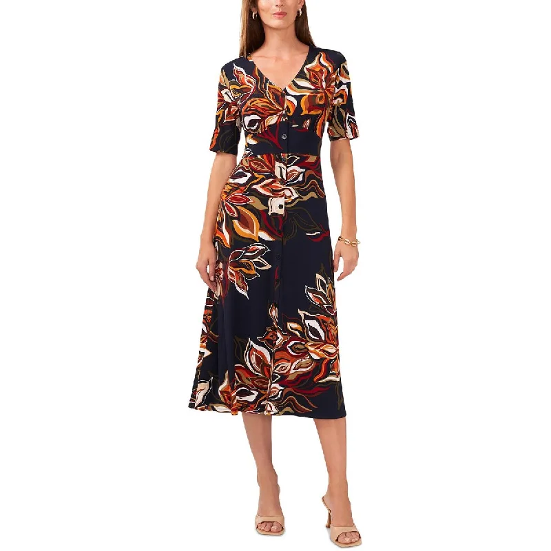 Discount Mania comfy maxi dressMSK Womens Printed Midi Shirtdress