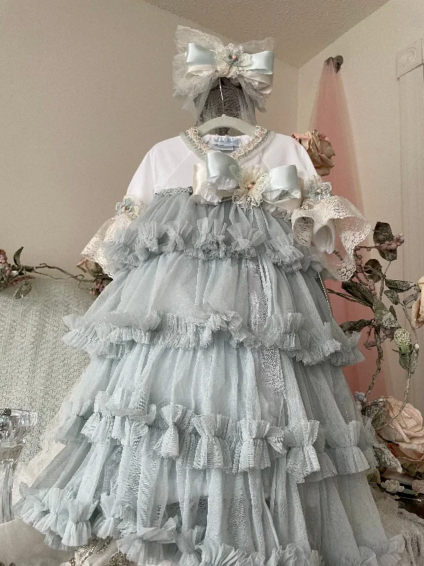 Year-End Clearance v-neck dressVictorian Blue Gown and Headband
