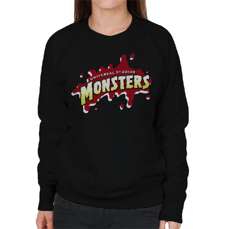 Shop and Save minimaUniversal Studio Monsters Blood Logo Women's Sweatshirt