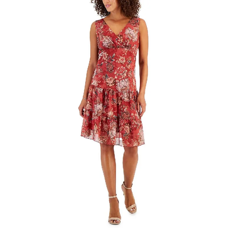 Savings Galore elegant dressConnected Apparel Womens Tiered Knee Length Sheath Dress