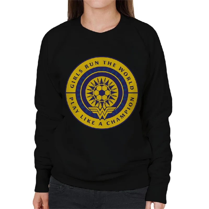 Stock Clearance fitted workout sweatshirtWonder Woman Sports Girls Run The World Women's Sweatshirt
