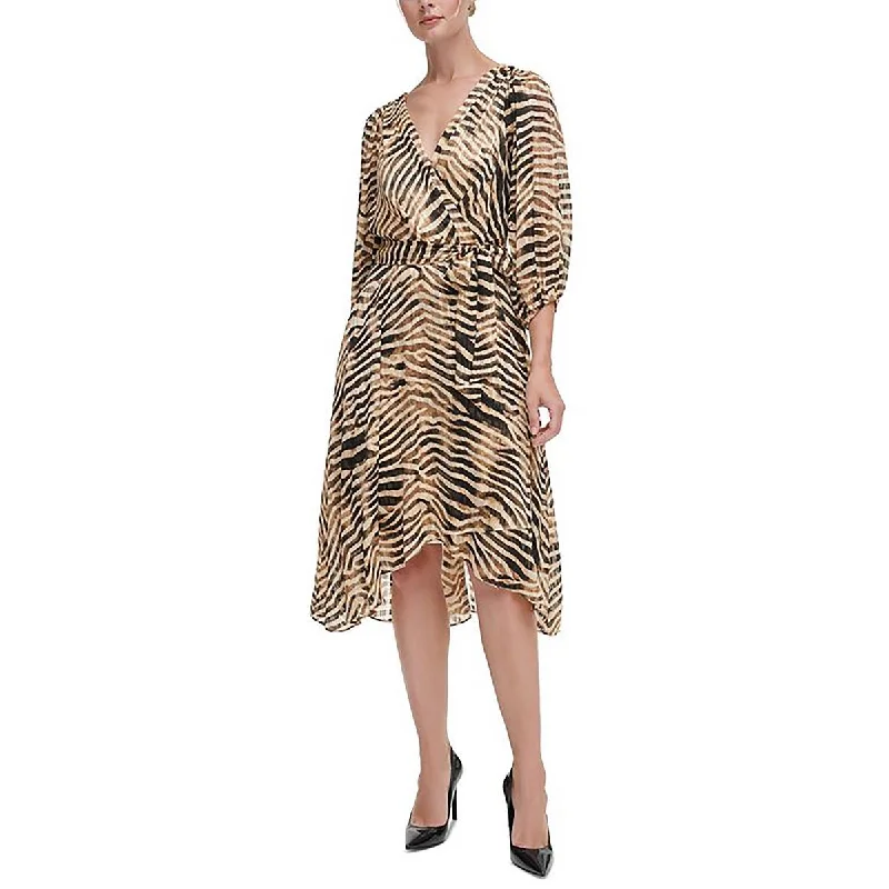 Limited Availability wrap dressDKNY Womens Faux Wrap A-Line Fit & Flare Dress