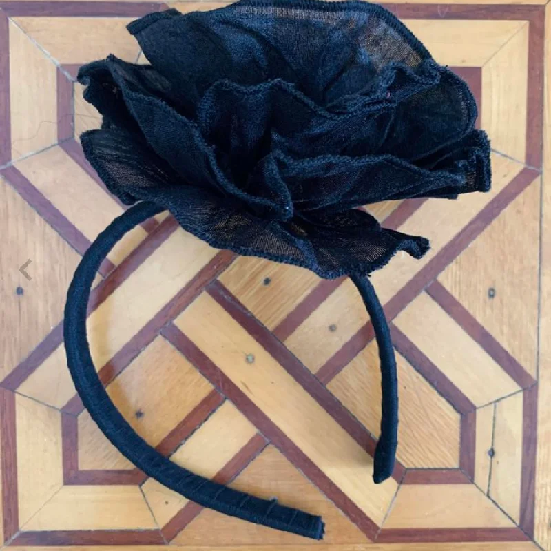 Last Chance elegant maxi dressBlack Taffeta Clip or Headband