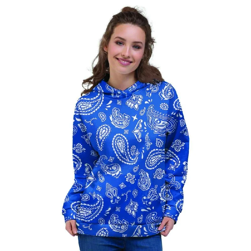 Unbeatable Prices Blue Bandana Women's Hoodie