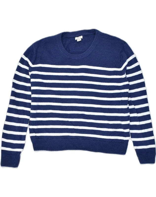 Massive Deals sporty hoodieJ. CREW Womens Crew Neck Jumper Sweater UK 16 Large Navy Blue Cotton
