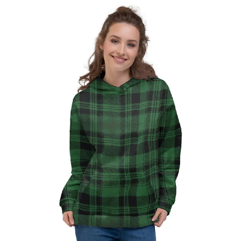 Price Break Green Plaid Tartan Sottish Women's Hoodie