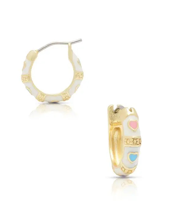 Weekend Deal casual shift dressLily Nily Heart Pattern Hoop Earrings