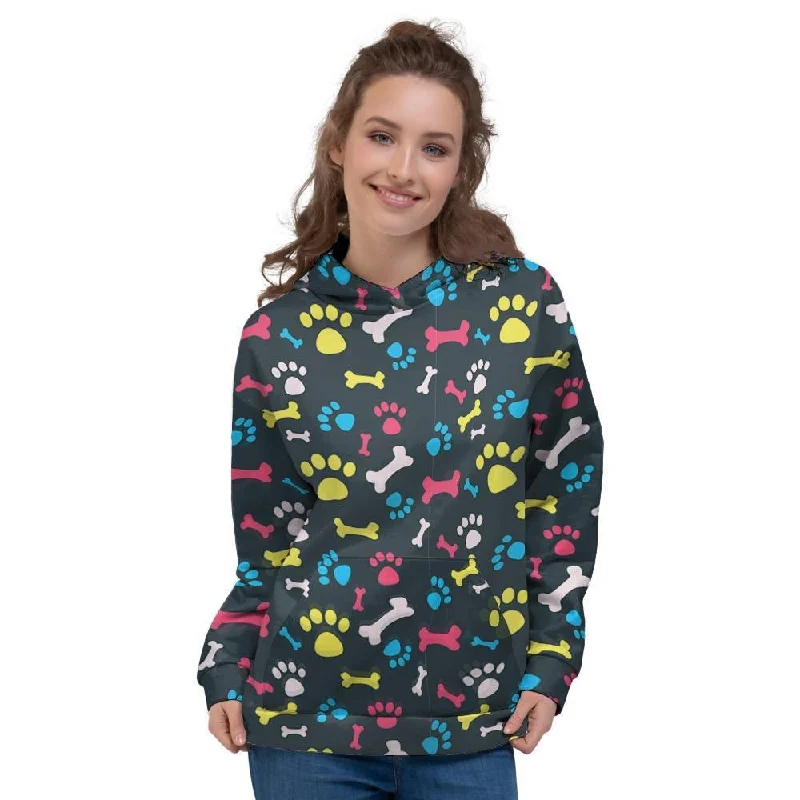 Closeout Dog Paw Print Women's Hoodie