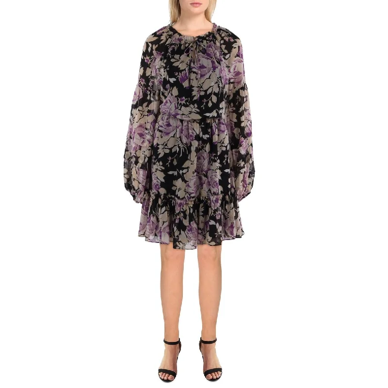 Fantastic Deals playful dressLauren Ralph Lauren Womens Knee Length Ruffled Shift Dress
