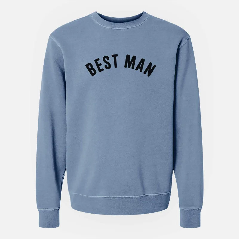 YEAR-End Sale premium gym hoodieBest Man - Articulate Collection - Unisex Pigment Dyed Crew Sweatshirt