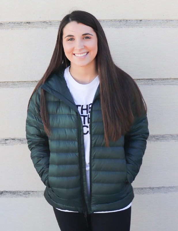 Price Drop casual denim jacketThe North Face Women's Sierra Peak Hooded Jacket - Dark Sage Green