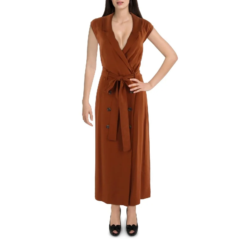 Today’s Deal satin midi dressAnne Klein Womens Woven Sleeveless Fit & Flare Dress