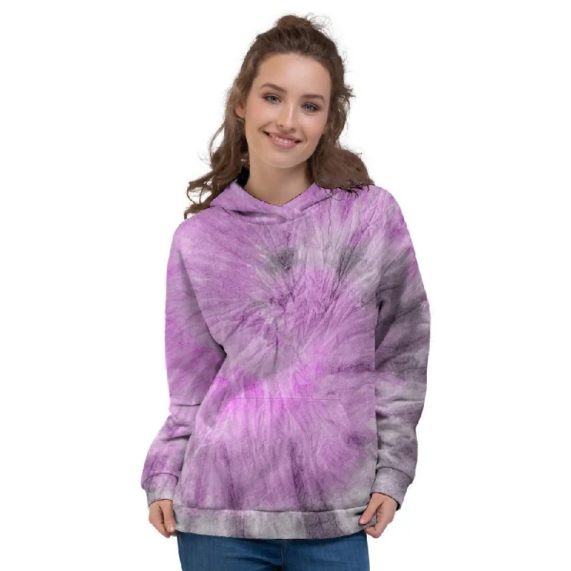 Great Deals Black And Purple Tie Dye Women's Hoodie