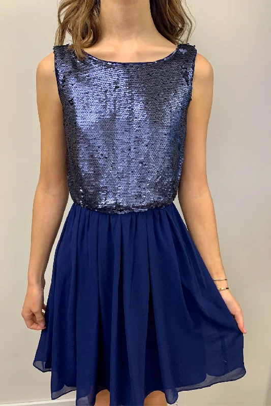 Value Deals boho dressSequin Tank Mini Dress In Navy