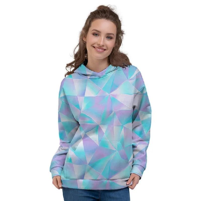 Deal of the Day Geometric Holographic Women's Hoodie