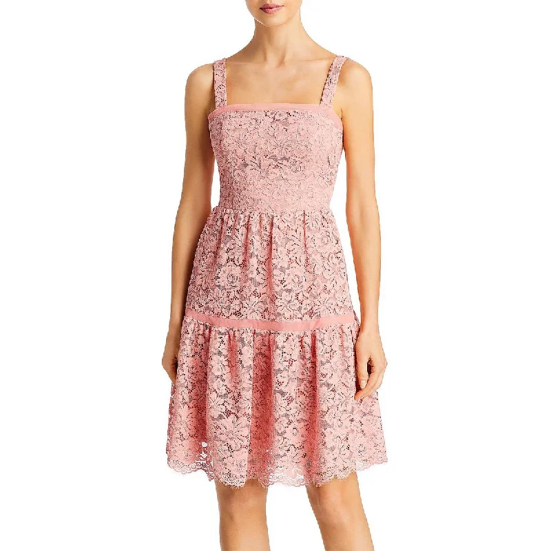 Sale Event draped dressAqua Womens Tiered Midi Fit & Flare Dress