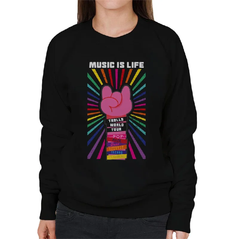 Exclusive Preview fitness hoodie for trainingTrolls Devil Horns Women's Sweatshirt