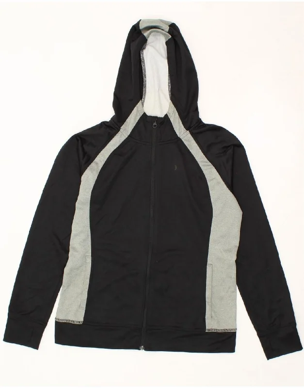 Savings Spectacular HURLEY Mens Zip Hoodie Sweater Large Black Colourblock Polyester