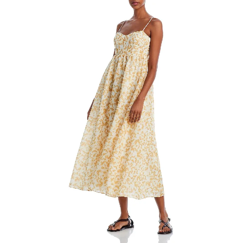 Final Sale casual dressBardot Womens Milika Printed Sweetheart Midi Dress