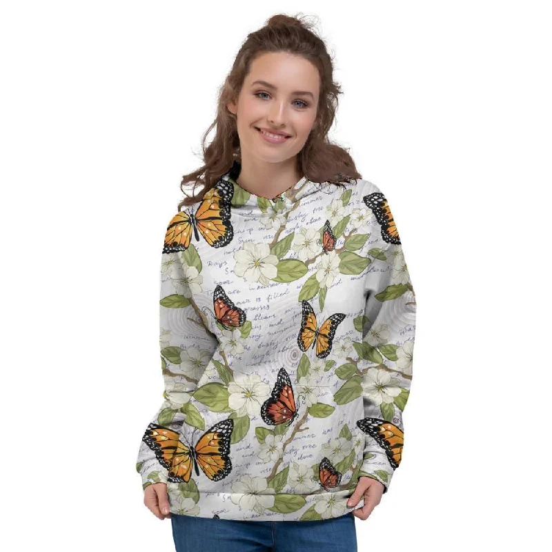 Mega Deal Butterfly Floral Print Women's Hoodie