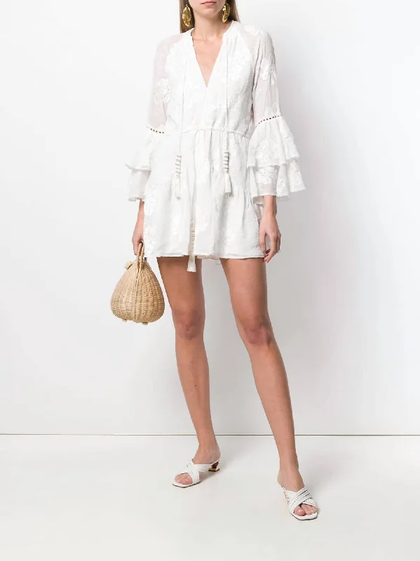 Deal Explosion high-waisted dressFloriane Lace Dress In White