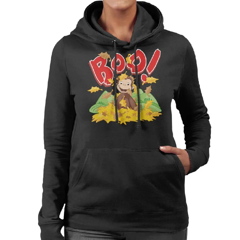 Blowout Sale casual pullover hoodieCurious George Boo In The Leaves Women's Hooded Sweatshirt