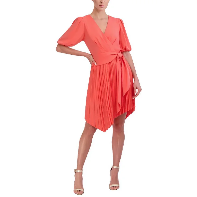 Huge Discounts tiered dressBCBGMAXAZRIA Womens Faux Wrap Pleated Cocktail and Party Dress Huge Discounts tiered dressBCBGMAXAZRIA Womens Faux Wrap Pleated Cocktail and Party Dress