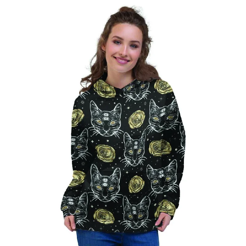 Mega Deal Black Cat Gothic Witch Women's Hoodie