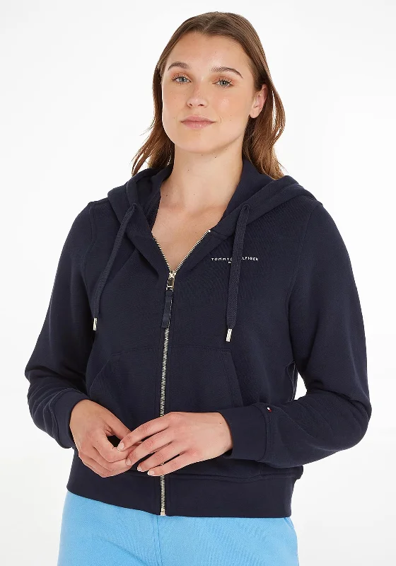 Price Meltdown fashion casual hoodieTommy Hilfiger Womens 1985 Signature Logo Zip Hoodie, Desert Sky