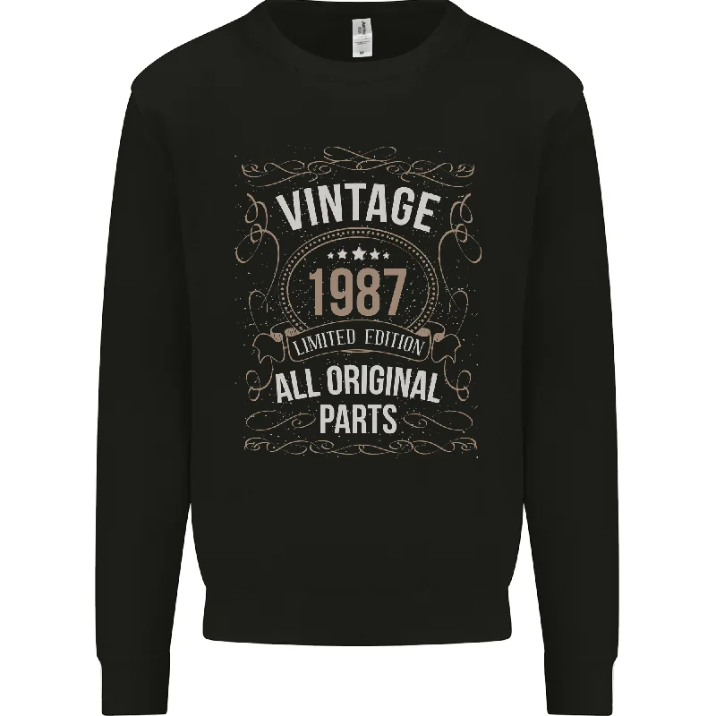 Weekend Flash Sale cool activewear hoodie37th Birthday Limited Edition 1987 Mens Sweatshirt Jumper