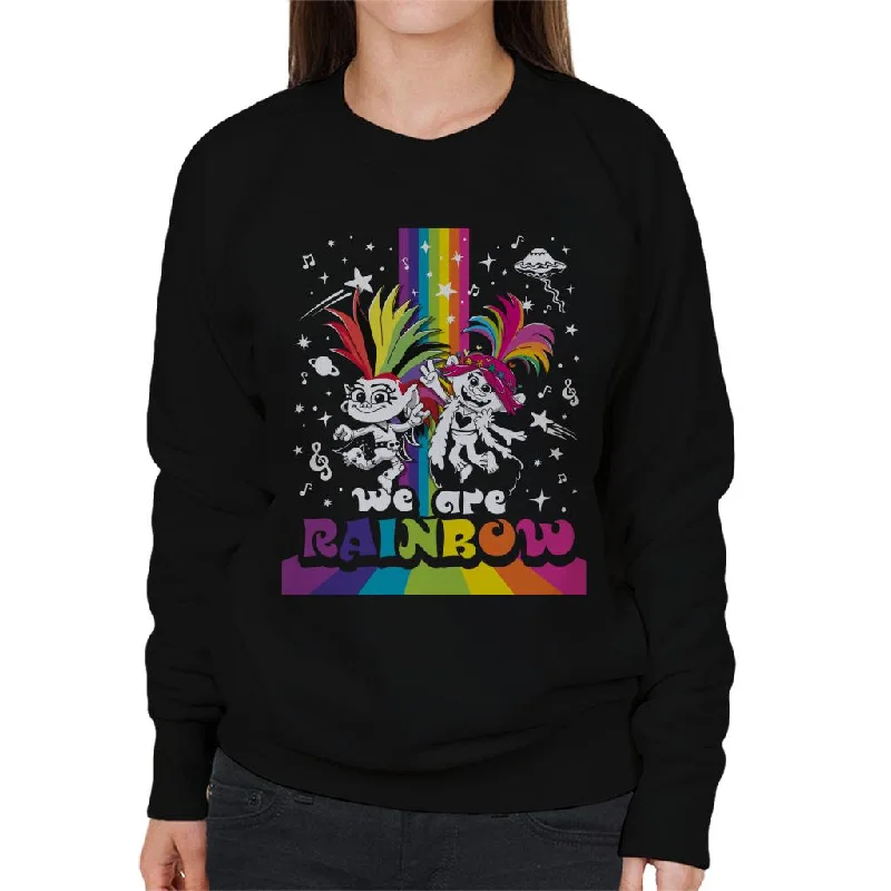 Online Exclusive minimalist gym sweatshirtTrolls We Are Rainbow Women's Sweatshirt