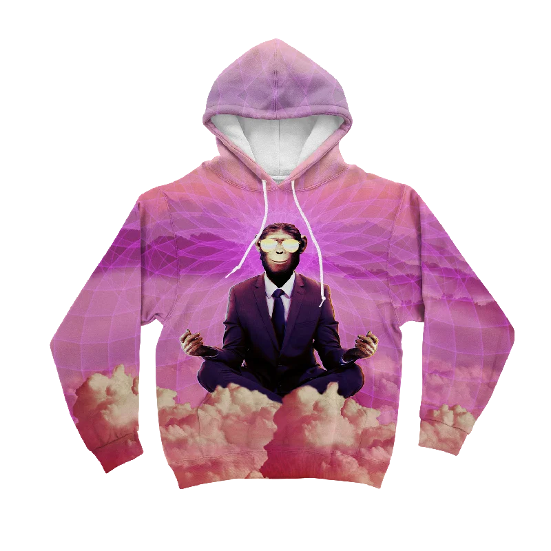 Can't Miss Meditating Ape All Over Print Unisex Hoodie
