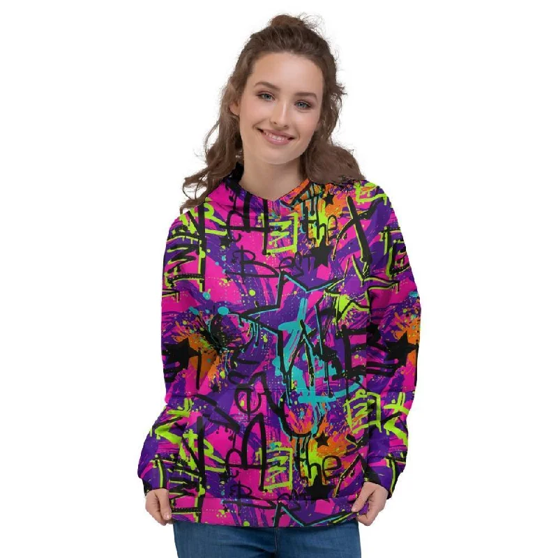 Act Fast Graffiti Airbrush Print Women's Hoodie