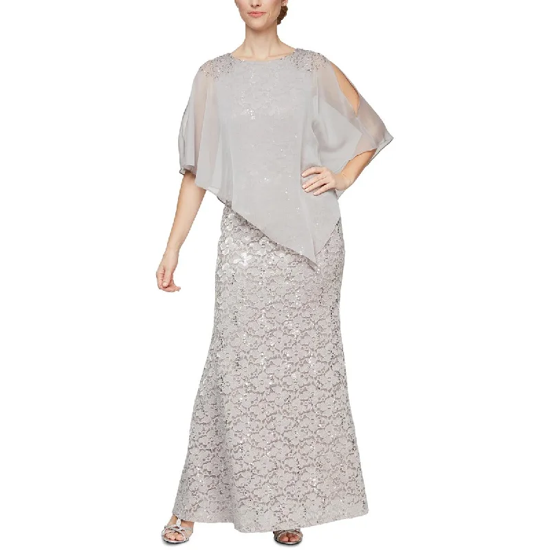 Deal Zone evening dressSLNY Womens Lace Chiffon Evening Dress