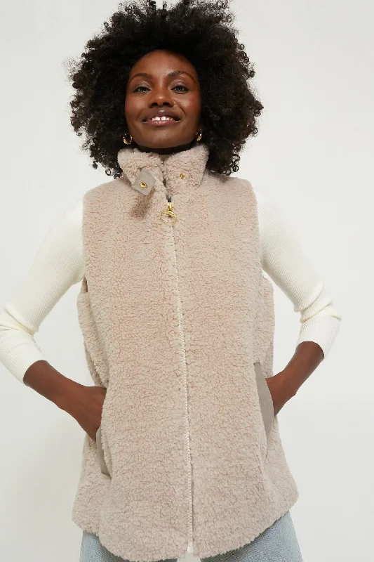 Weekend Deal chic lightweight jacketNatural Elisha Fleece Gilet