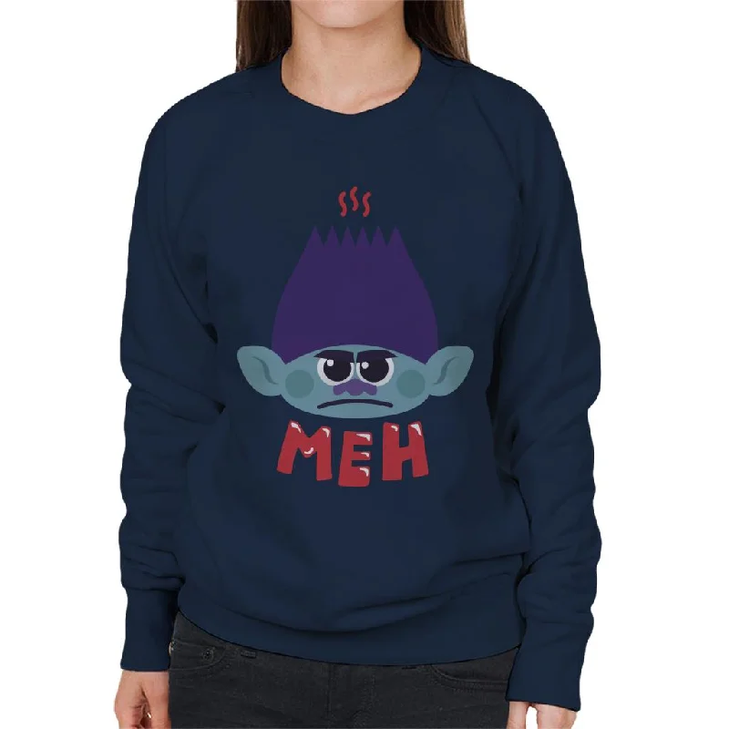 Limited Stock vibrant athletic hoodieTrolls Branch Meh Women's Sweatshirt