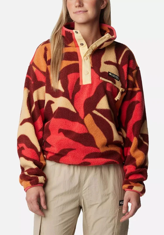 Hot Deal warm hooded sweatshirtColumbia Womens Helvetia™ Half Snap Fleece, Spice Floristic Hot Deal warm hooded sweatshirtColumbia Womens Helvetia™ Half Snap Fleece, Spice Floristic
